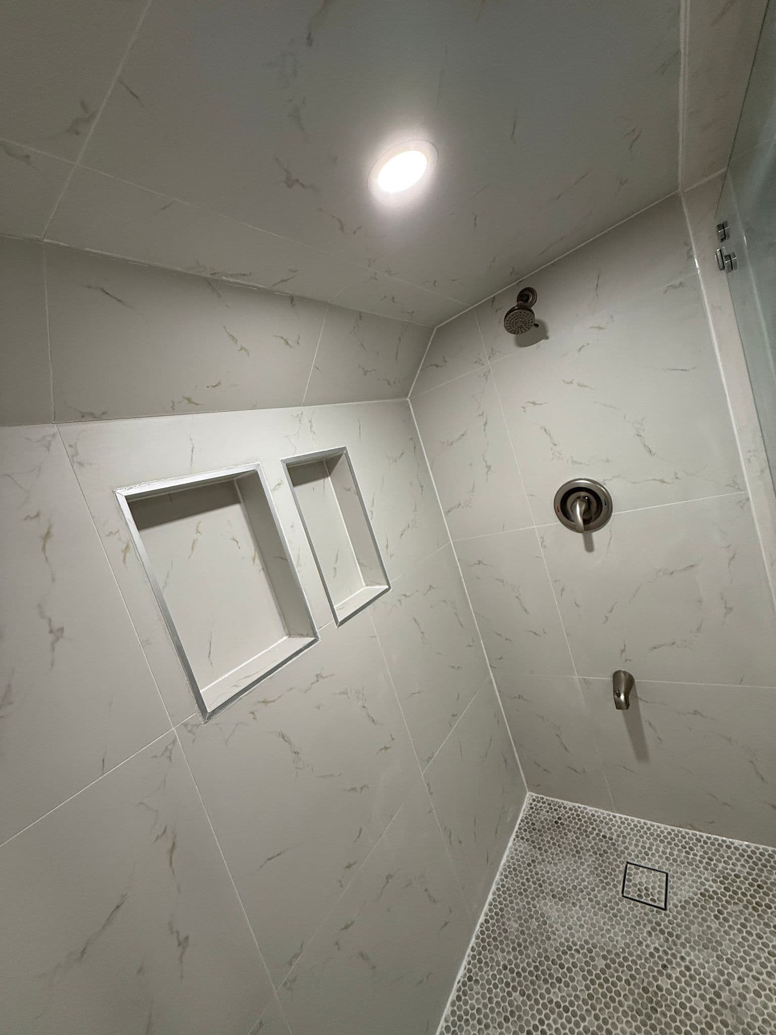 Tilework detail, Waterloo bathroom renovation